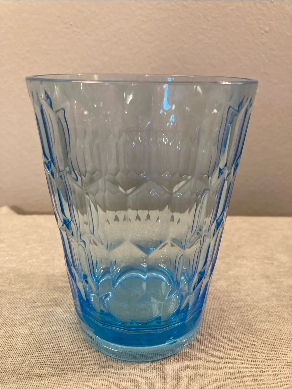 Martha Stewart Set Of 6 Textured Blue Acrylic 12 ounce Small Tumblers